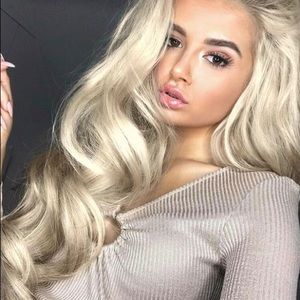 26” LIGHT BLONDE WAVY CURLY  Lace Front Wig *NWT💖